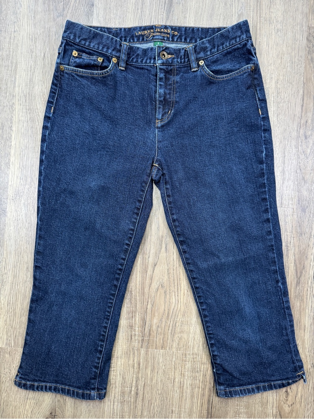 Lauren Jeans Co Ralph Lauren Classic Midcalf Dark Wash Cropped Jeans Size 6